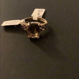 Lia Sophia Toasted Genuine Smoky Quartz ring